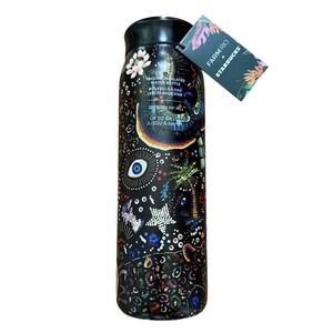 Farm Rio + Starbucks 20 Oz Water Bottle 2025 Insulated Black Stainless Steel New